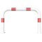 Anti-nudge hoop |  76 x 2,6 mm | without cross bar | to be fixed by plugs | total width: 1000 mm | total height: 650 mm | hot-dip galvanized and white coatedwith red reflecting stripes